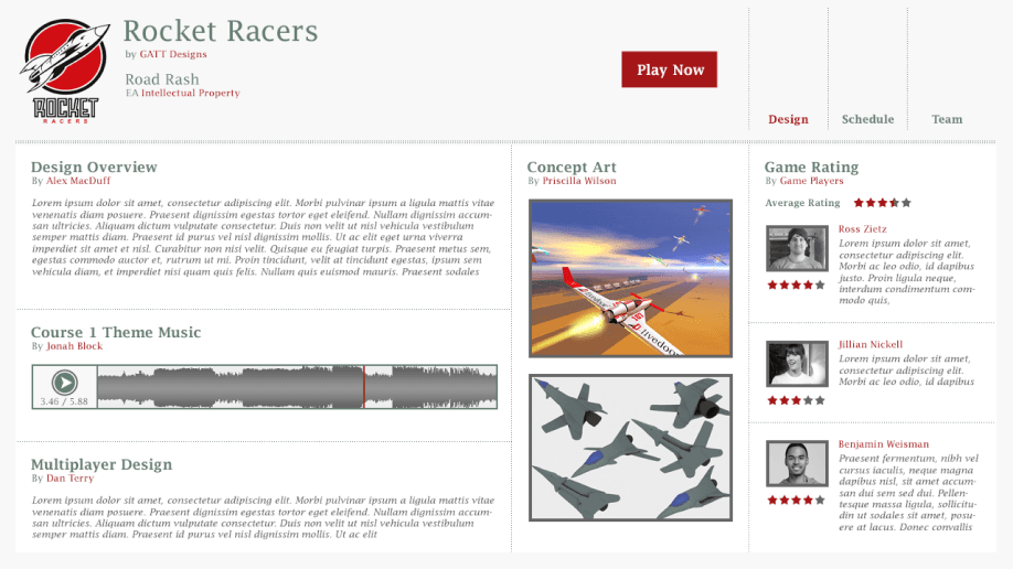 Rocket Racers game page